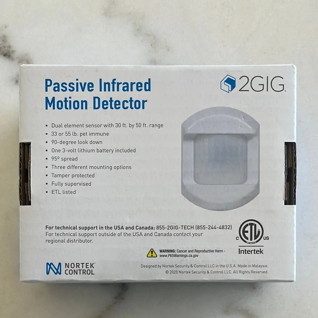 2GIG Passive Infrared Motion Detector 2gig