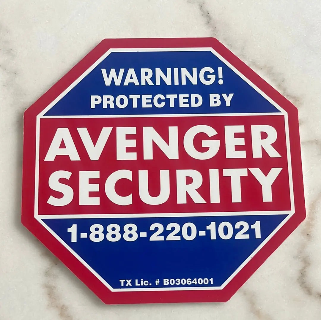 Avenger Security Sign Avenger Security